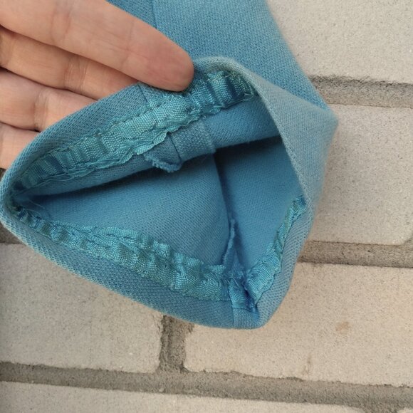 Vintage 60s Dress 36" Bust 28.5" Waist Blue Knit Fashion Wear Toronto - Picture 10 of 16